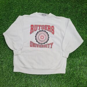 Vintage Rutgers University Sweatshirt Womens XL 22x26 White